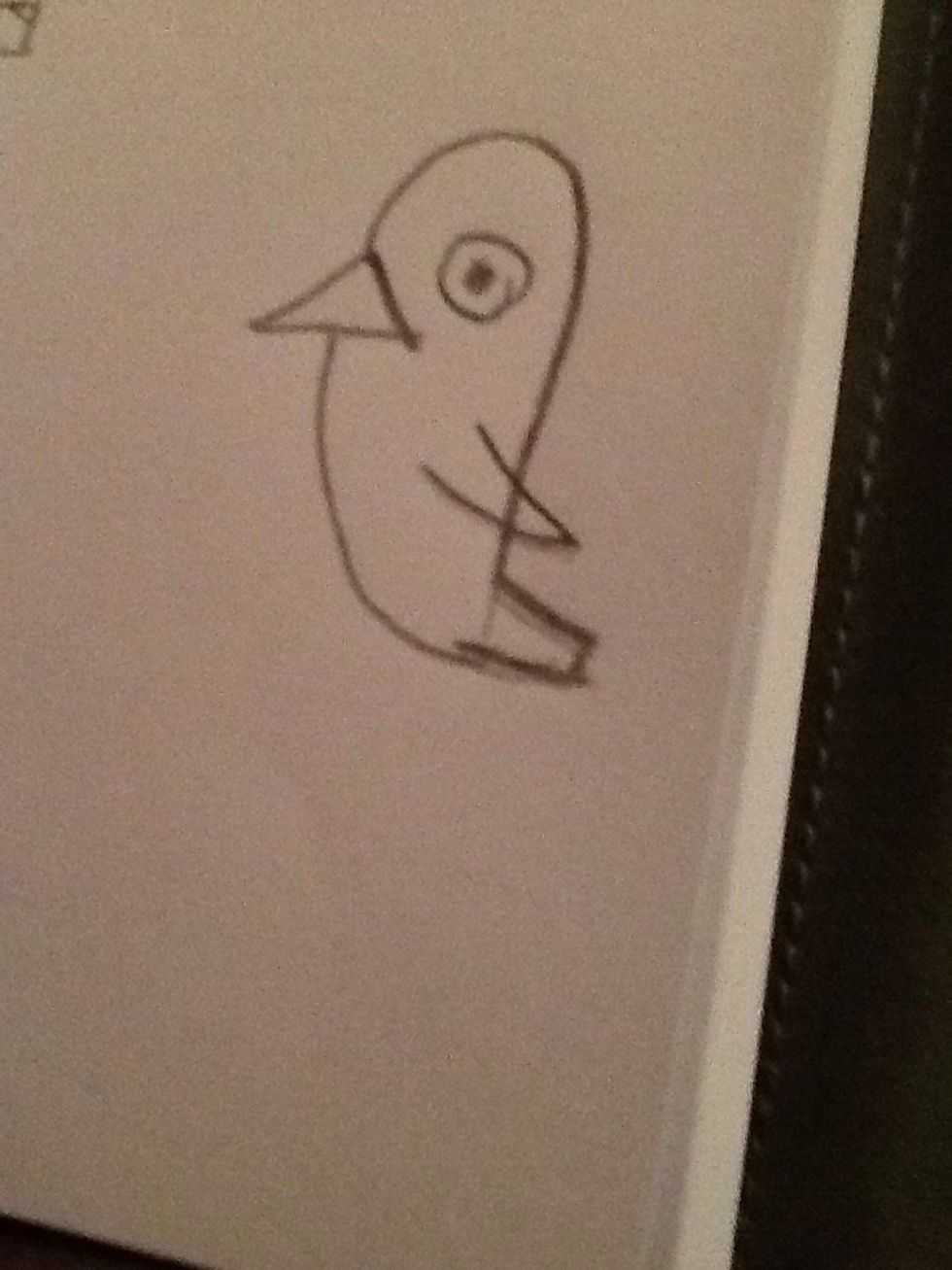 Now make the eye and tail.