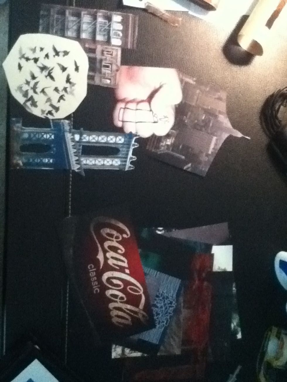 Now make two stacks: one of just rectangular-cut pictures, and one of 'die-cut' pictures.