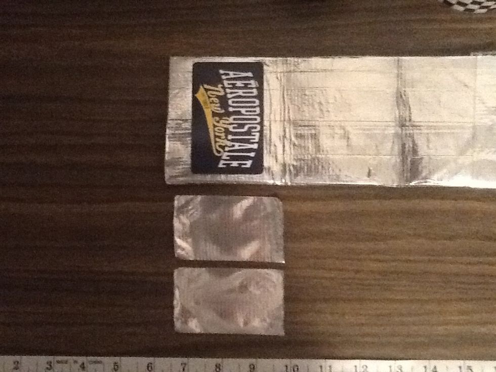 Now make two strips that are wider than the card but no wider than the one tri-fold.