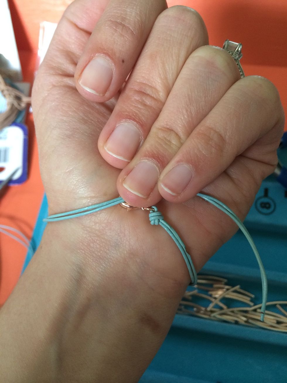 Now measure again and see how big you want your bracelet.