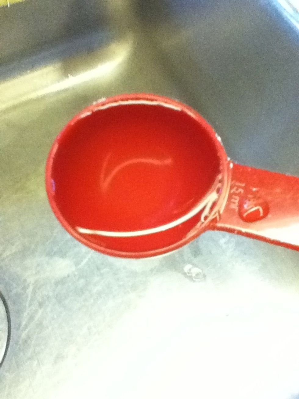 Now, measure the 2 tablespoons of water. The temperature does not affect the results.