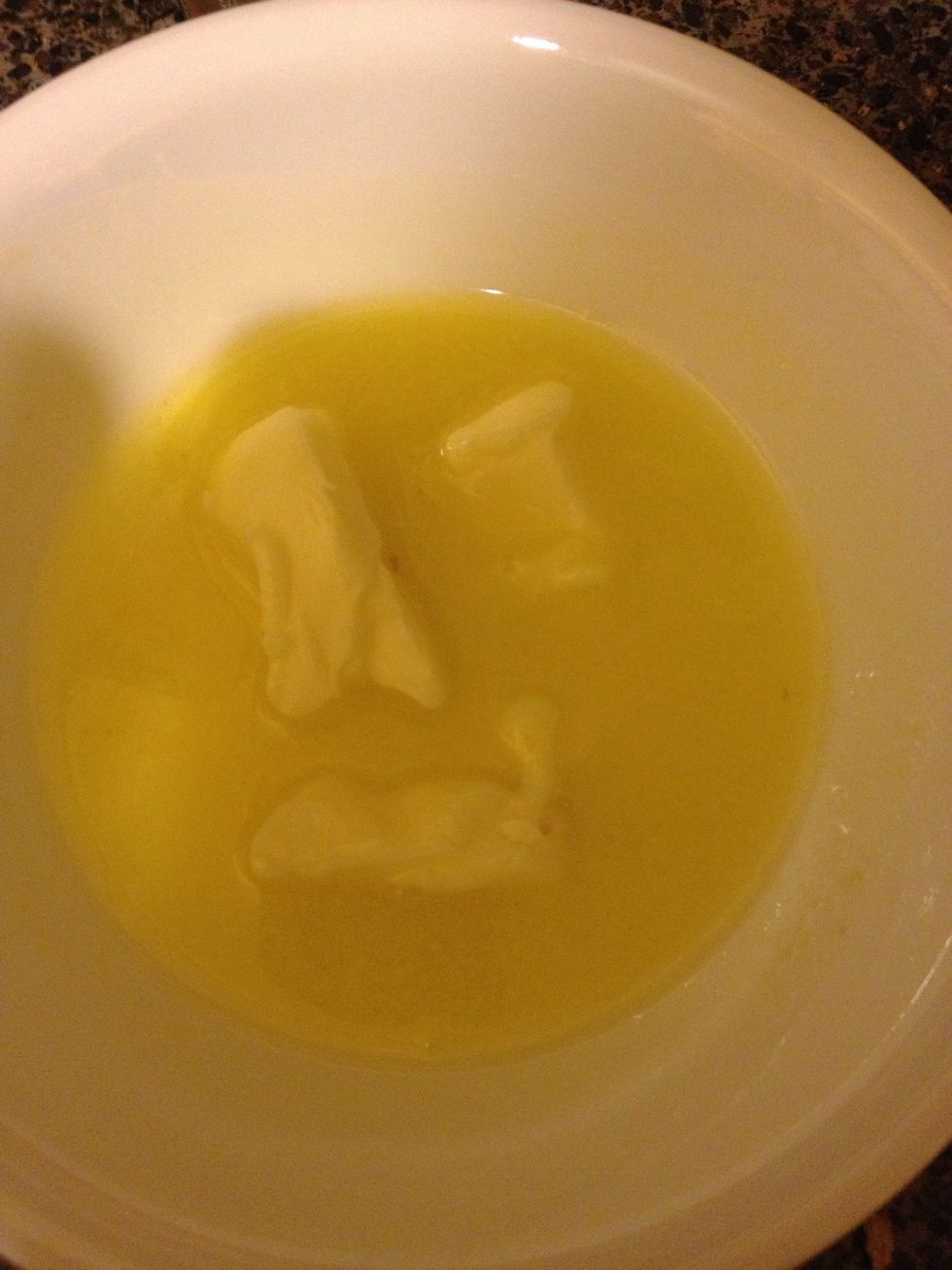 Now melt butter not to hot