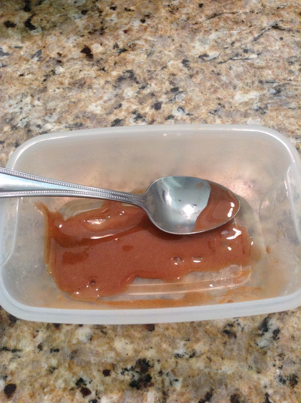 Now, mix it together. It should look like chocolate almost when you are done mixing!\ud83d\ude09\ud83c\udf6b