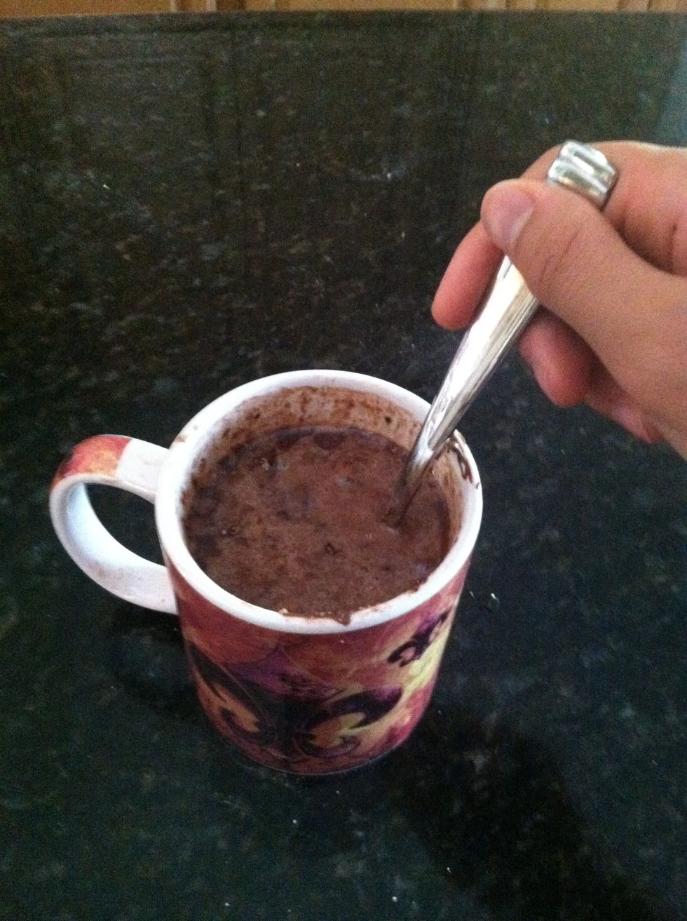 Now mix with a fork.