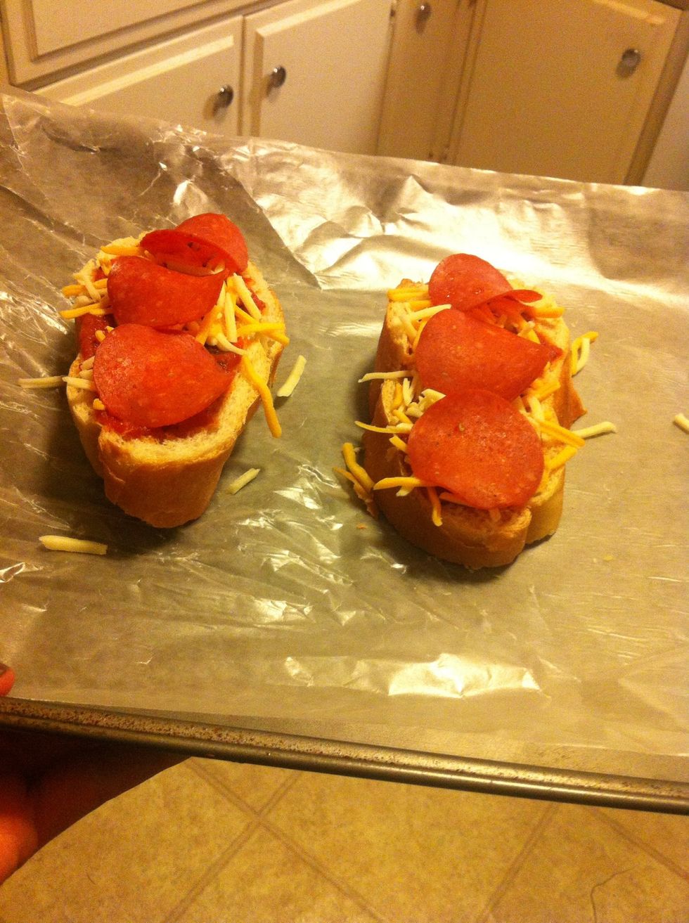 Now off to the oven you go!! I waited about 10 minutes till they were nice and crunchy :)