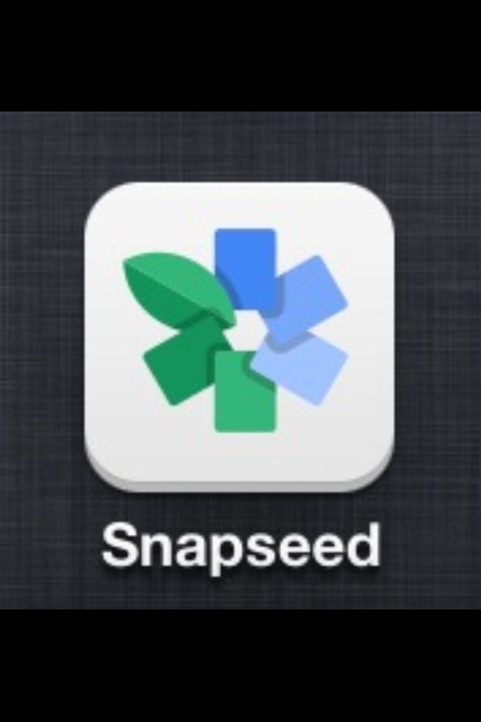 Now open up Snapseed which is free in the Apple Store.