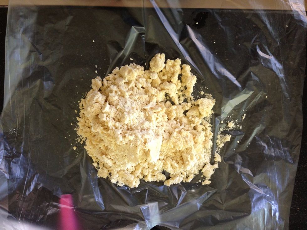 Now open up the bag, and gently scoop your pastry on top