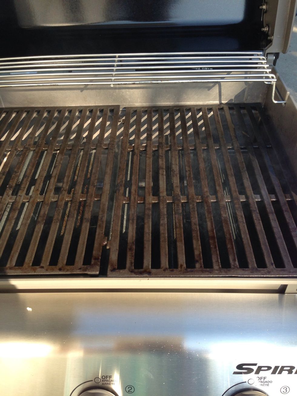 Now our grill is nice and messy. Time to finish cleaning!