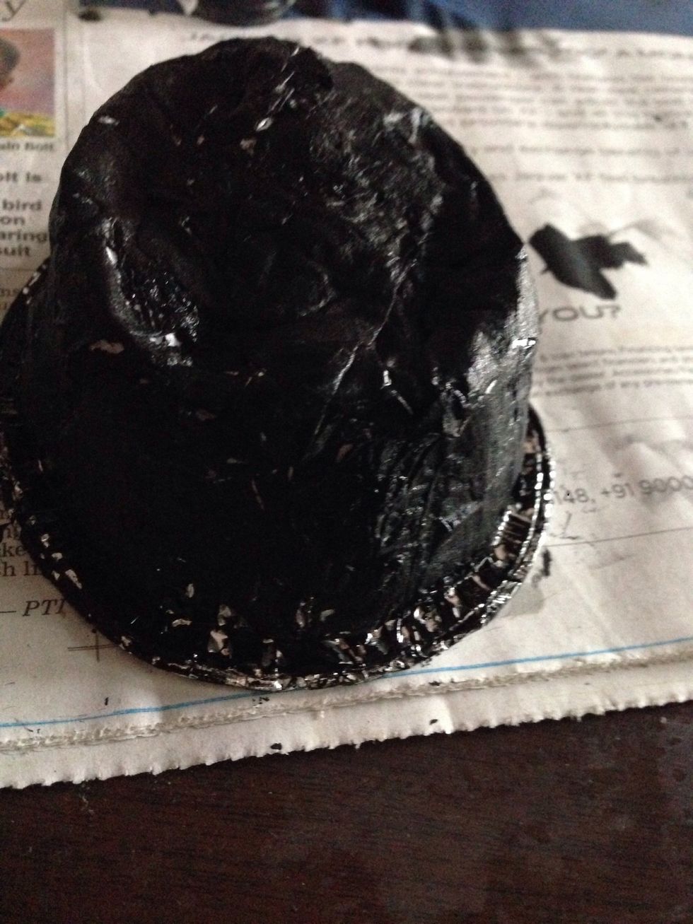 Now paint it with any colour ( it depends on which type of hat u are making ) \u2026 I am making detective hat \ud83d\ude06\ud83d\ude06