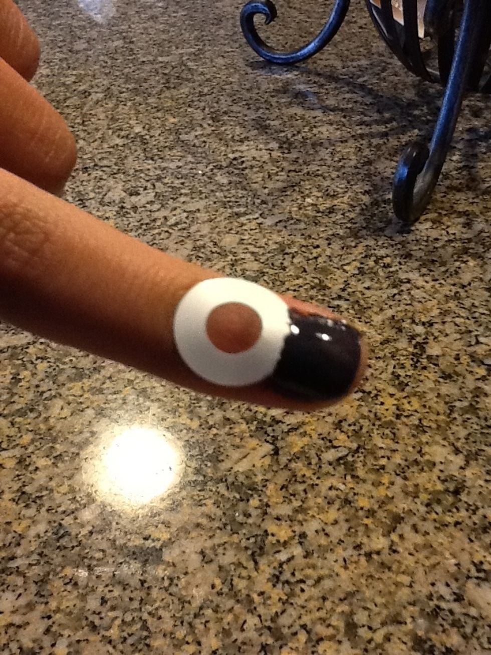 Now paint your nail with the navy nail color