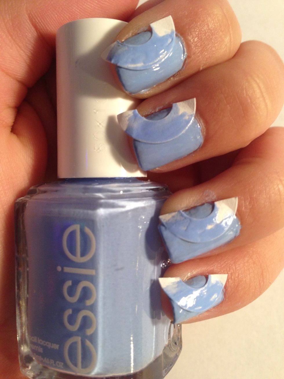 Now paint your second color on your nails. (Essie~Bikini so Tini)