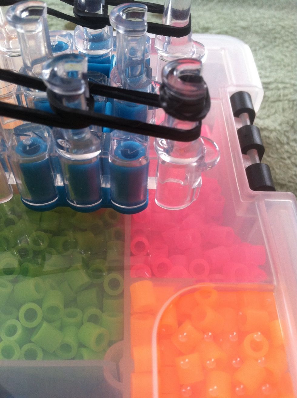 Now place a caping band on the end closest to you,