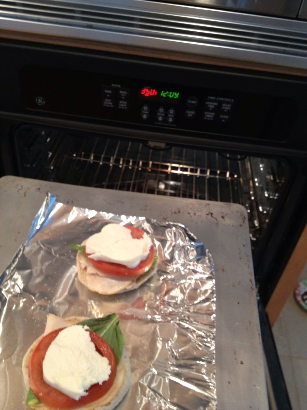 Now place in the oven for 15 minutes.