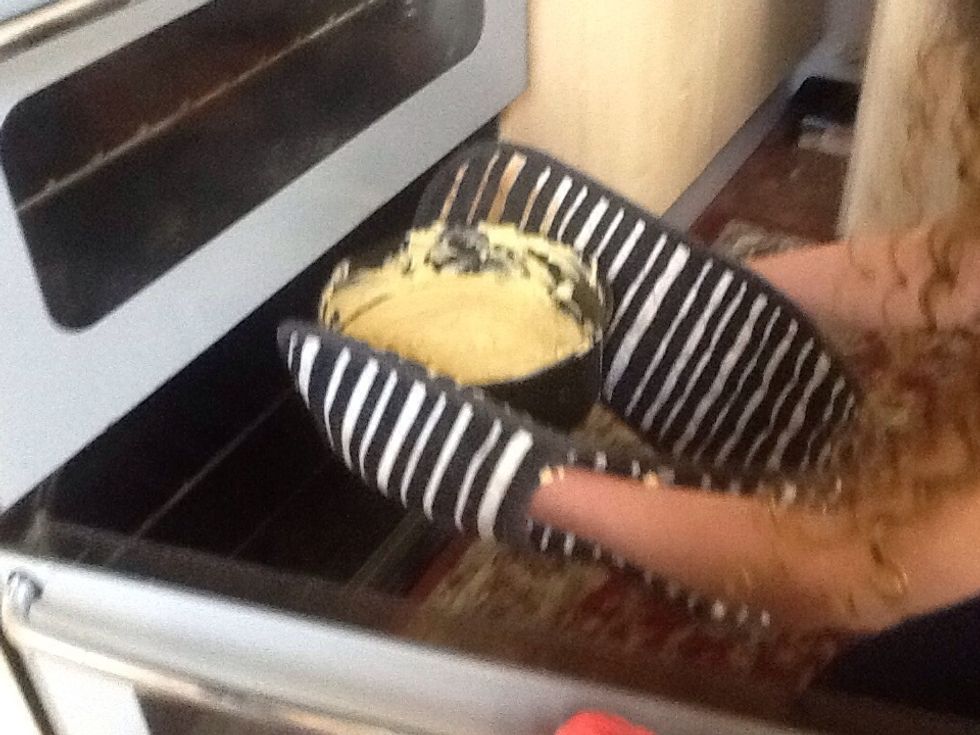 Now place in the oven to cook for 20 -25 minuets