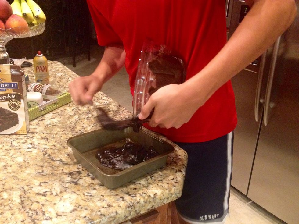 Now place the batter on a metal pan