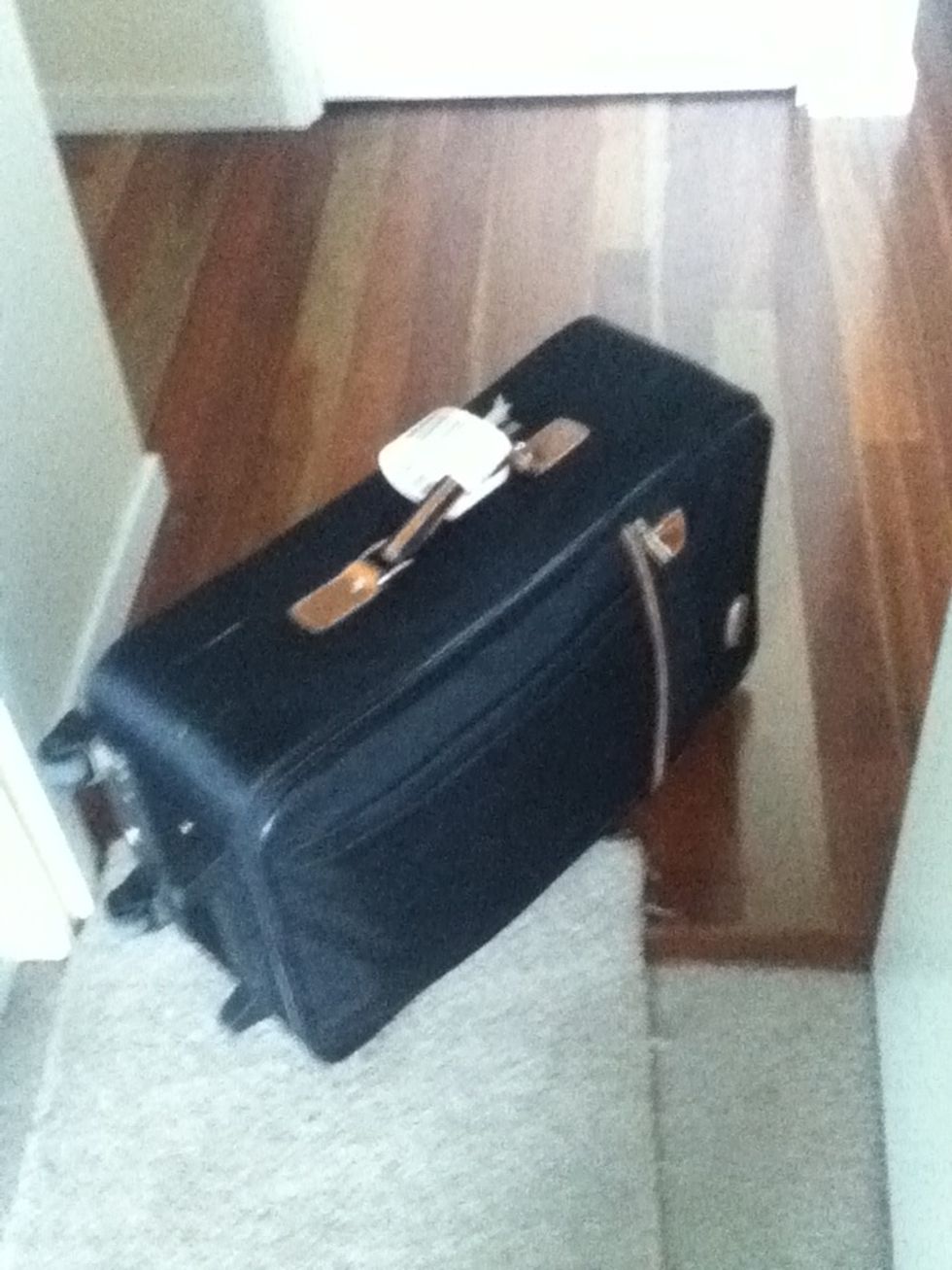 Now place your bag at the door