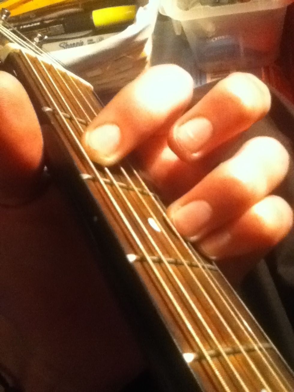 Now place your index on the 5th string of the second fret.