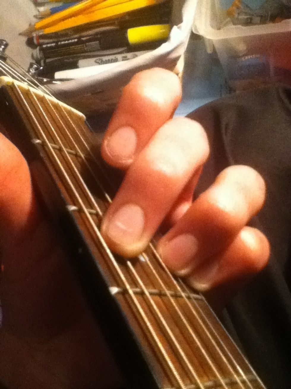 Now place your middle finger on the 5th string of the 3rd fret.