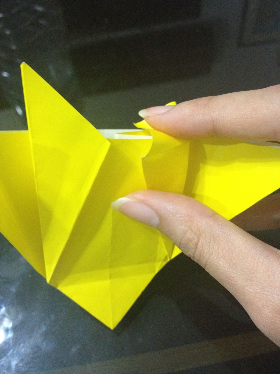 Now pocket fold the top part down.