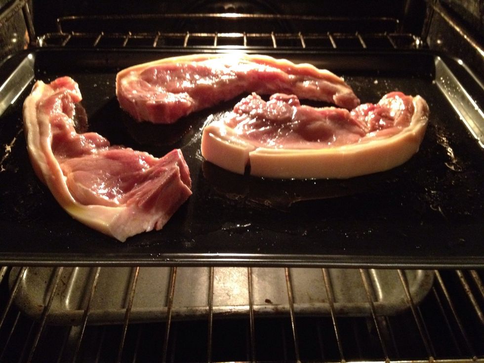 Now pop the meat into the oven while you prepare the accompaniment