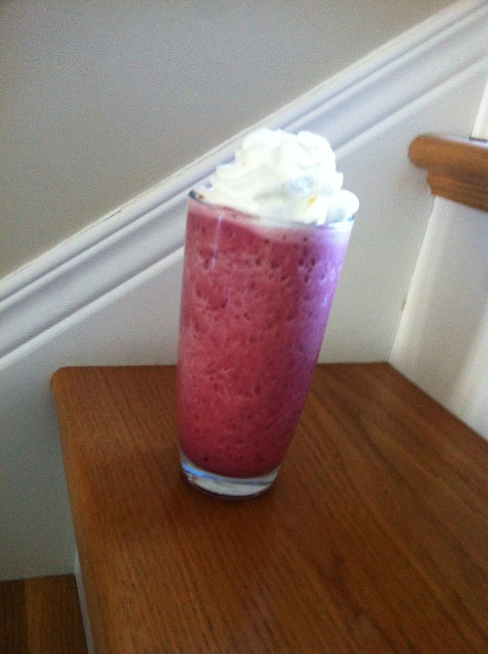 Now pour it in a glass and drink that stunning smoothie with class\ud83d\ude18\ud83d\ude0e