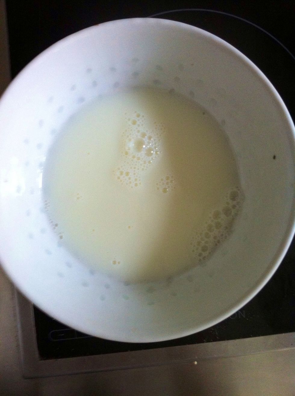 Now pour milk into another bowl