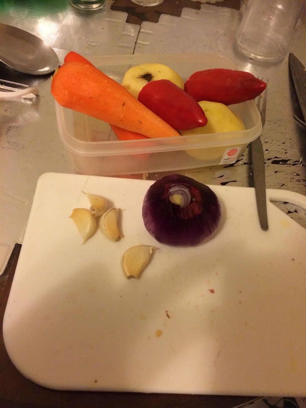 Now prepare the vegetables