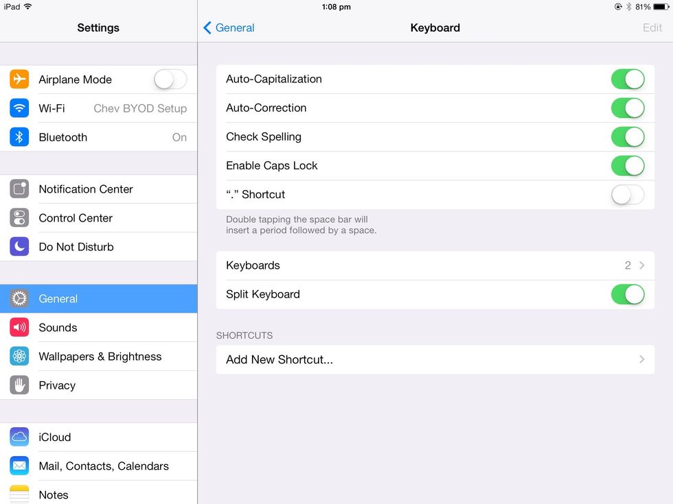 Now press the box saying Keyboards.