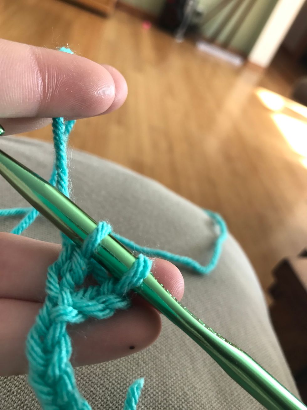 Now pull both loops through
