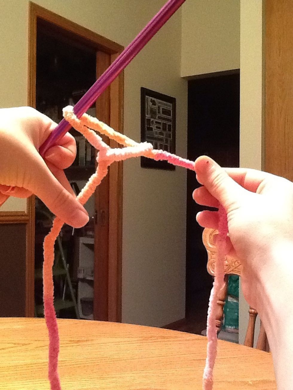 Now pull both the ends until it's tight.