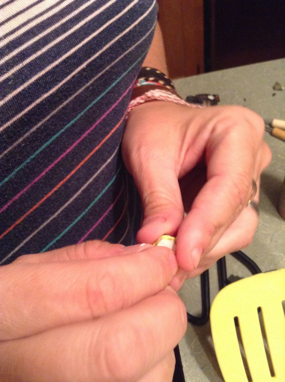 Now pull it off revealing the sticky part.