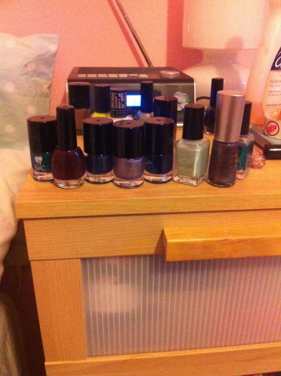 Now purples and blues