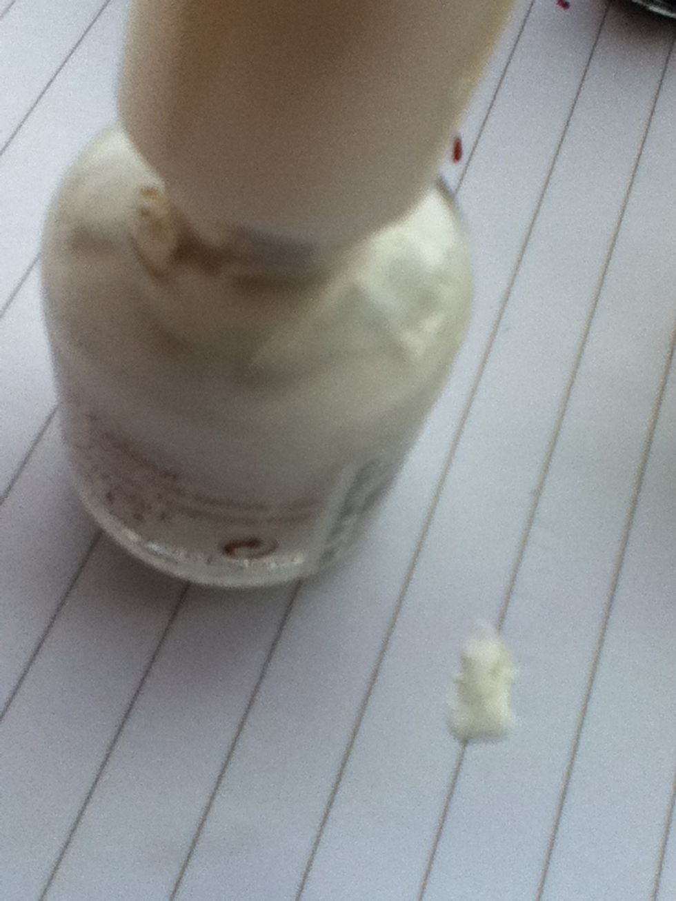 Now put a blob of white on paper.