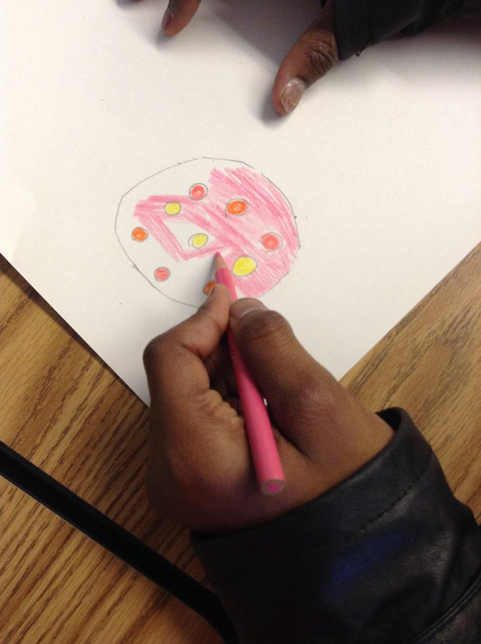 Now, put a color that you like in the middle.