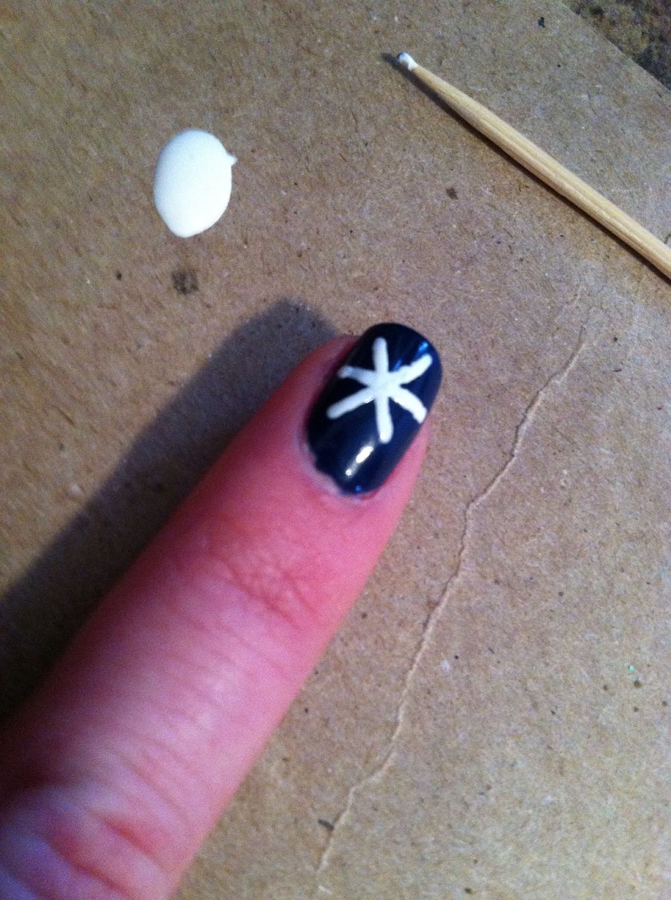Now, put a line through the X you just painted.