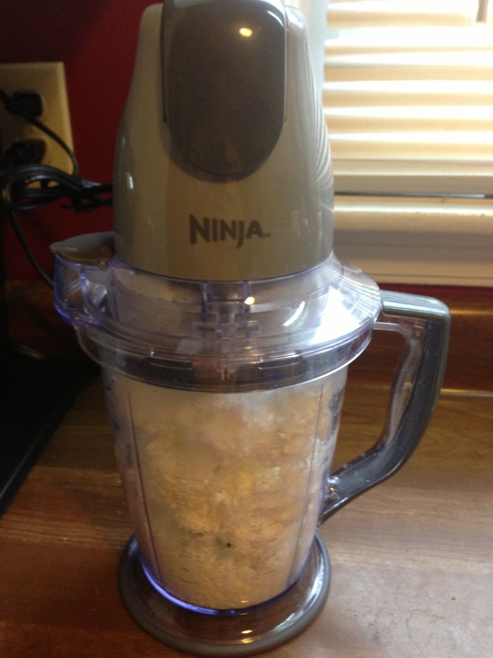 Now put however much grated, microwaved soap you can fit into a blender. And blend.