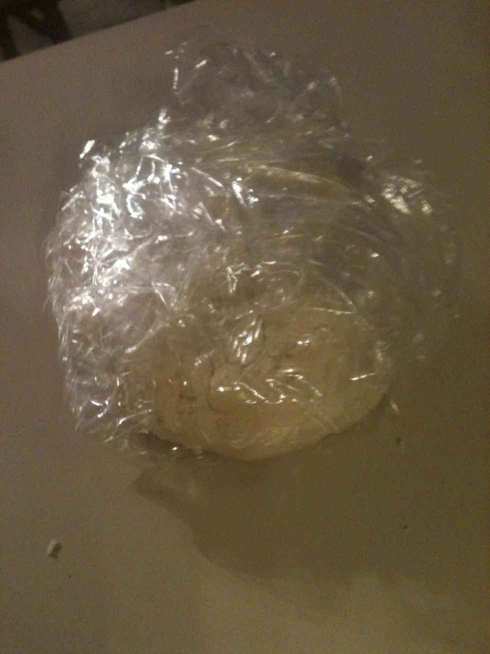 Now put in a ball, and cover in cling wrap