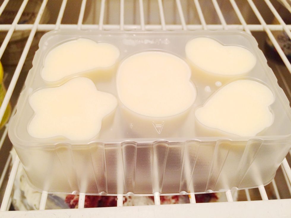 Now put in refrigerator for 3 -5 hrs,longer the better -I did a little less than 3 cause I was anxious and it was a tad on soft side