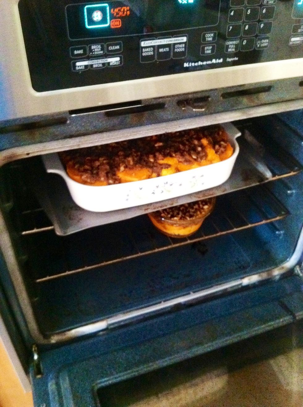 Now put it in the oven for 40 min.