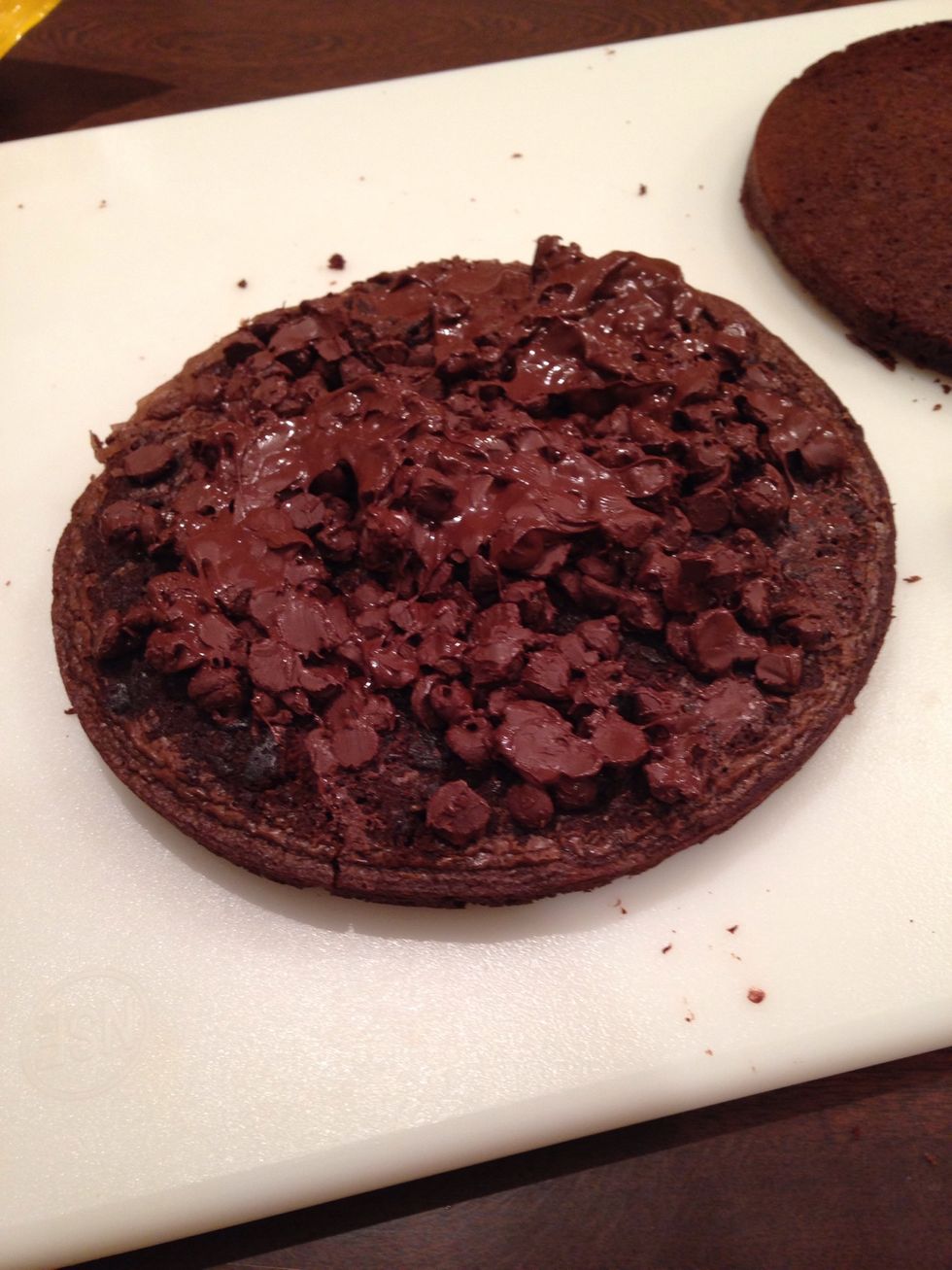 Now put it on to one of the brownies