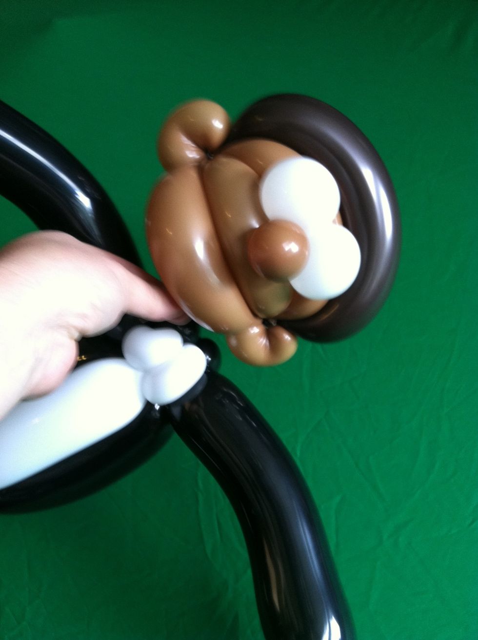 Now put on the head using the tail from the mocha