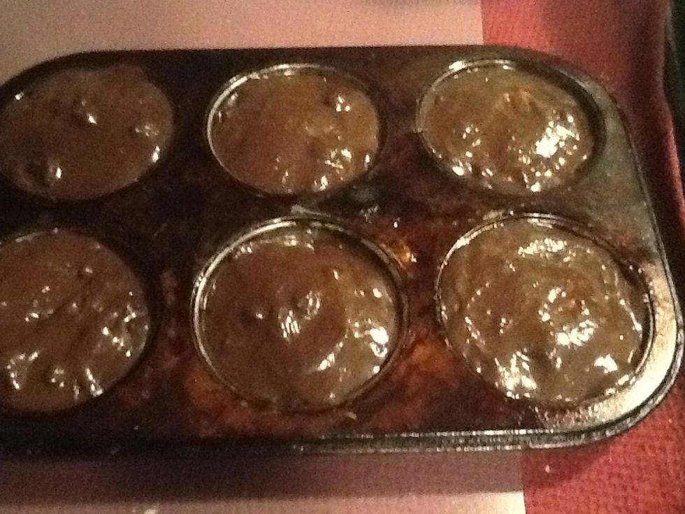 Now put Oreos with the peanut butter in the cupcake pan and pour on brownie mix \ud83d\udc4d