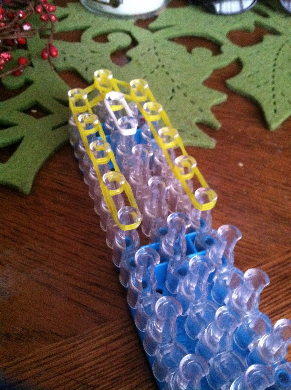 Now put out four double bands on each side