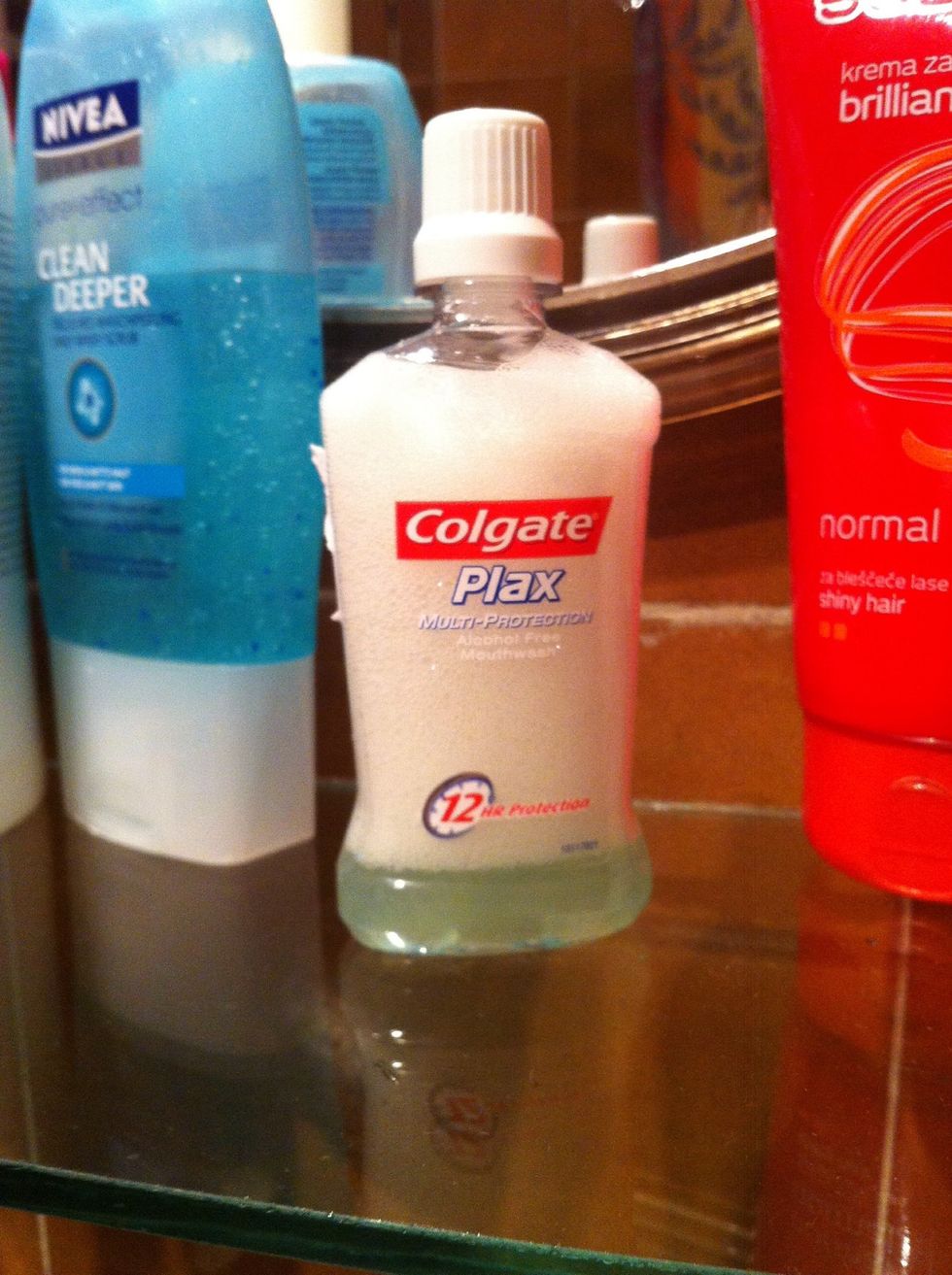 Now put the cap on and wash the bottle(not from the inside) And let it "cool down"