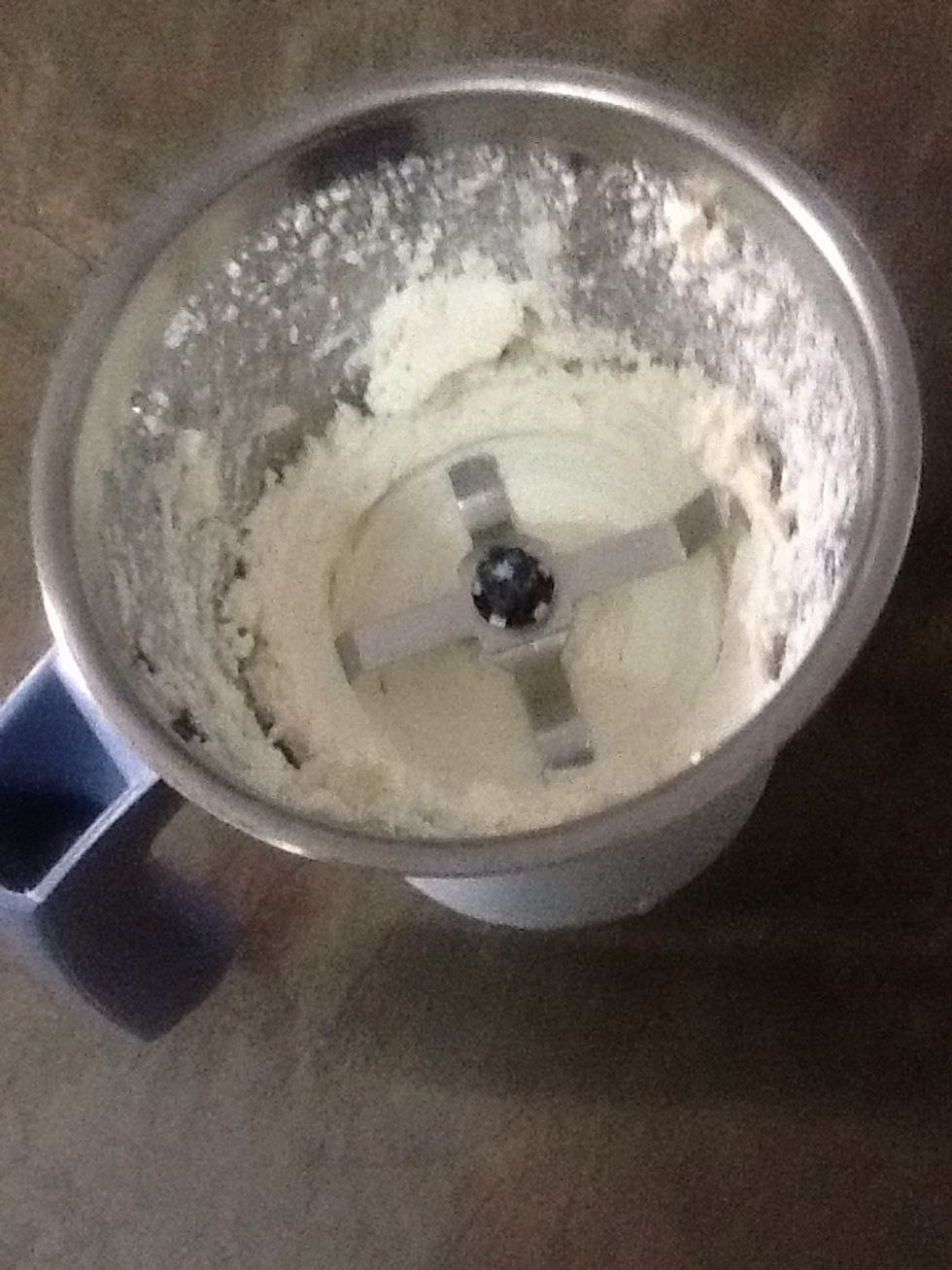 Now put the chenna in a blender and blend it nicely for 2 minutes. Take it out and make it like a dough