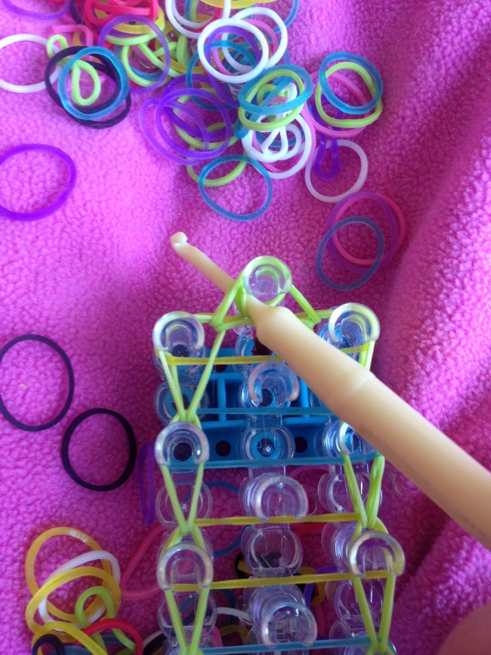 Now put the hook through the end\u2026