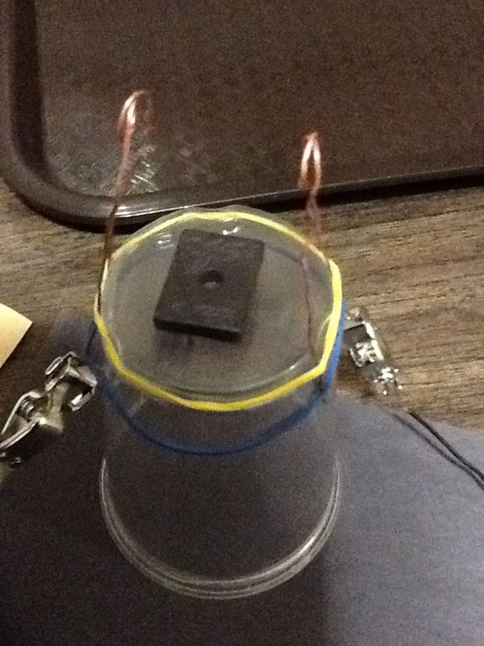 Now put the magnet on the cup