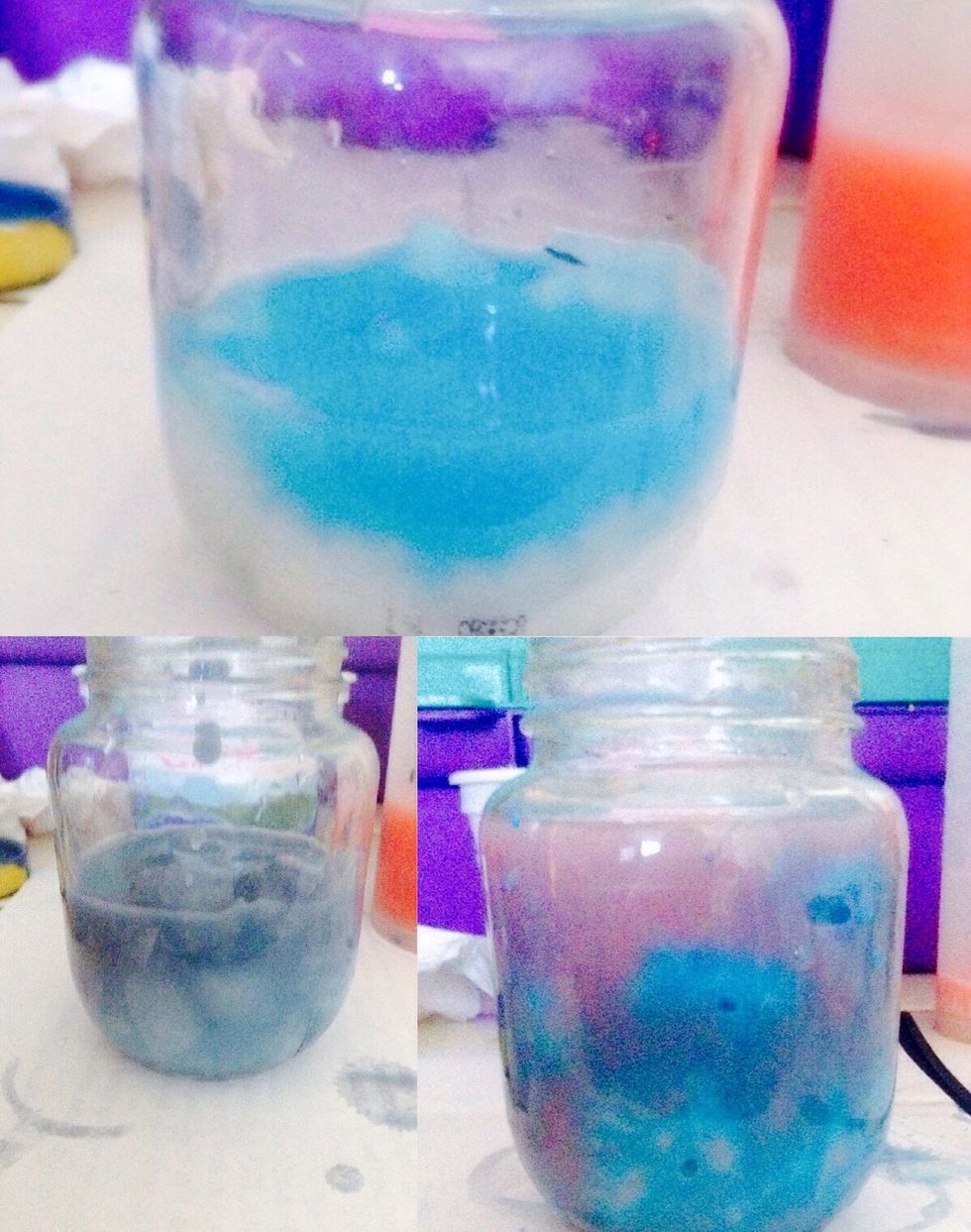 Now,Put the mixture one by one on the bottle. \ud83d\udc99\ud83d\udc9c\u2764\ufe0f