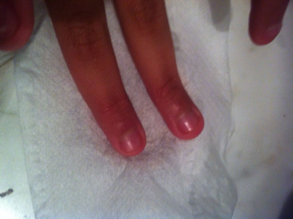 Now put the tissue and then press on it very strong