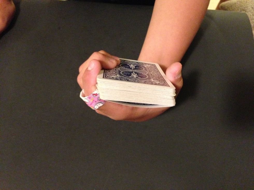 Now put the top half on but keep your pinkie there. It looks normal from their point of view.